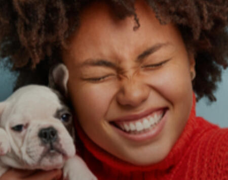 Woman and Puppy